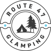 Route 47 Glamping Grey Logo On White Background